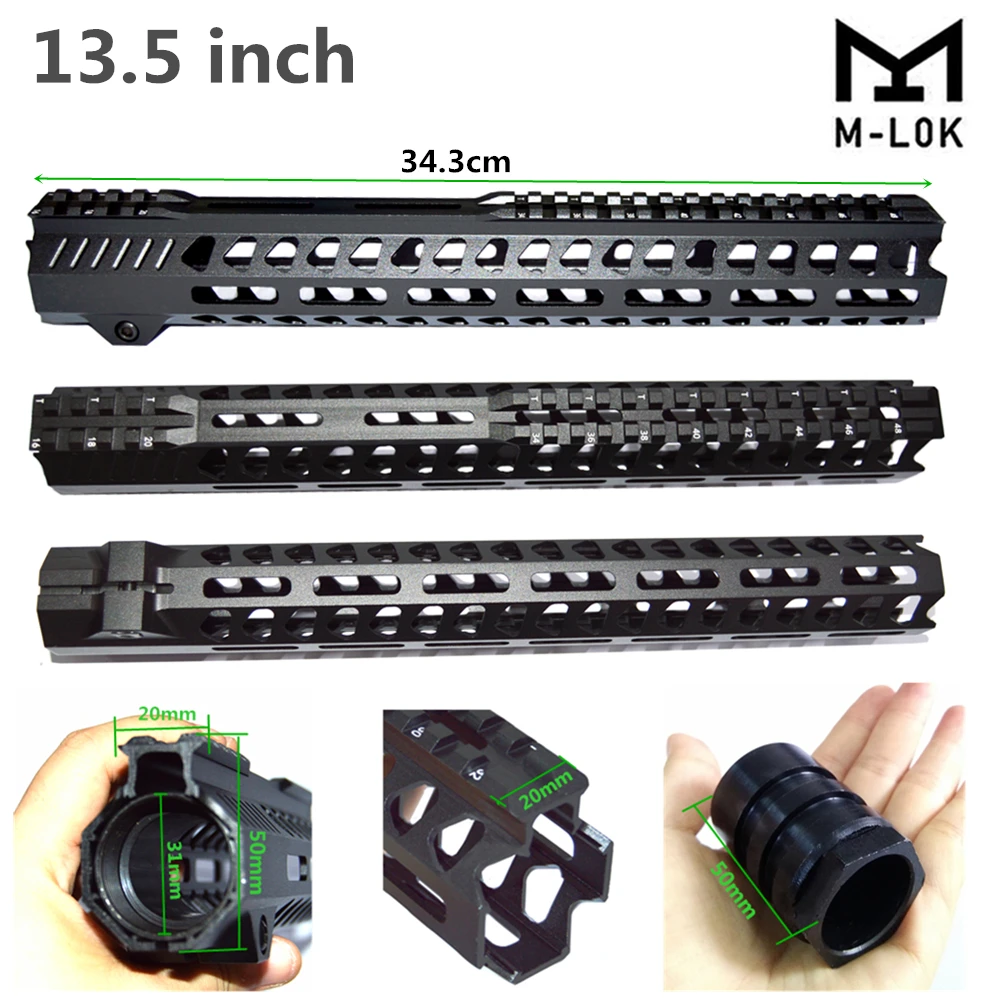 Тактический 7/10/12/13,5 дюймов поплавок M-lok Handguard Пикатинни страйкбол 15 M4 Handguard карабин квадратный рот для охоты