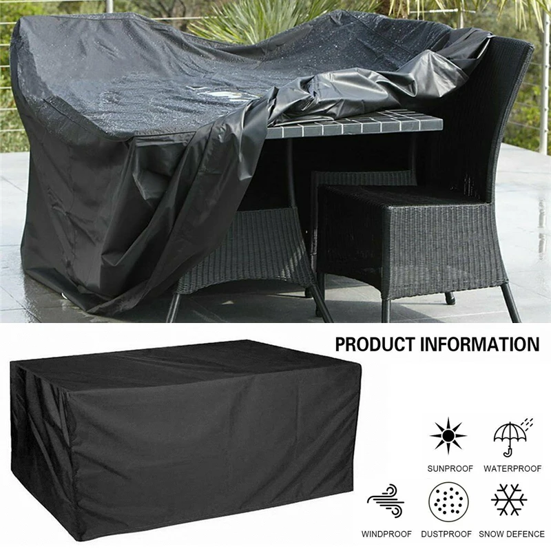 

213x132x74 Outdoor Furniture Covers Waterproof Rain Snow Dust Wind-Proof Anti-UV Oxford Fabric Garden Lawn Patio Furniture Cover