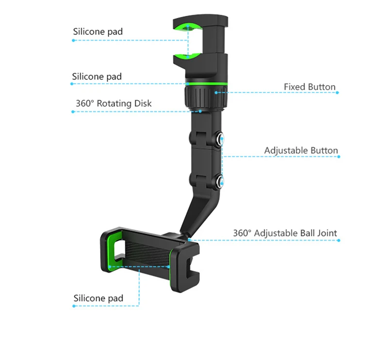 universal 360° rotation car phone holder car rearview mirror suspension mount phone holder multifunctional gps holder для а