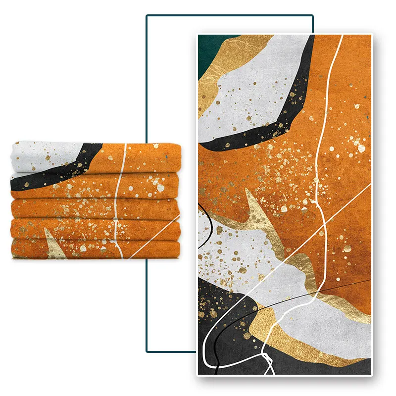 

Microfine Printed Beach Towel Sports Quick-Drying Adult Swimming Can Be Customized