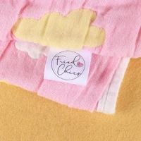 custom sewing labels personalized brand organic cotton ribbon labels sunflower business name md1057