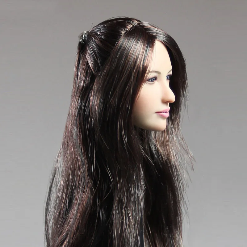 

1:6 Female Girl Long Hair Head Carving DREAMER DR001 Asian Beauty Head Sculpt for 12" Action Figure DIY
