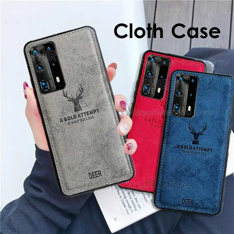 Тканевый чехол для Huawei P40 Pro P30 P20 Lite чехлы телефонов Honor 30 20 9X 20S Global 9A 8A Nova6SE