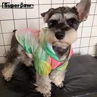 Новый питомец собака красочные Ветровка одежда куртка-дождевик с капюшоном для малых и средних собак Французский бульдог Шнауцер дропшиппинг YKC14