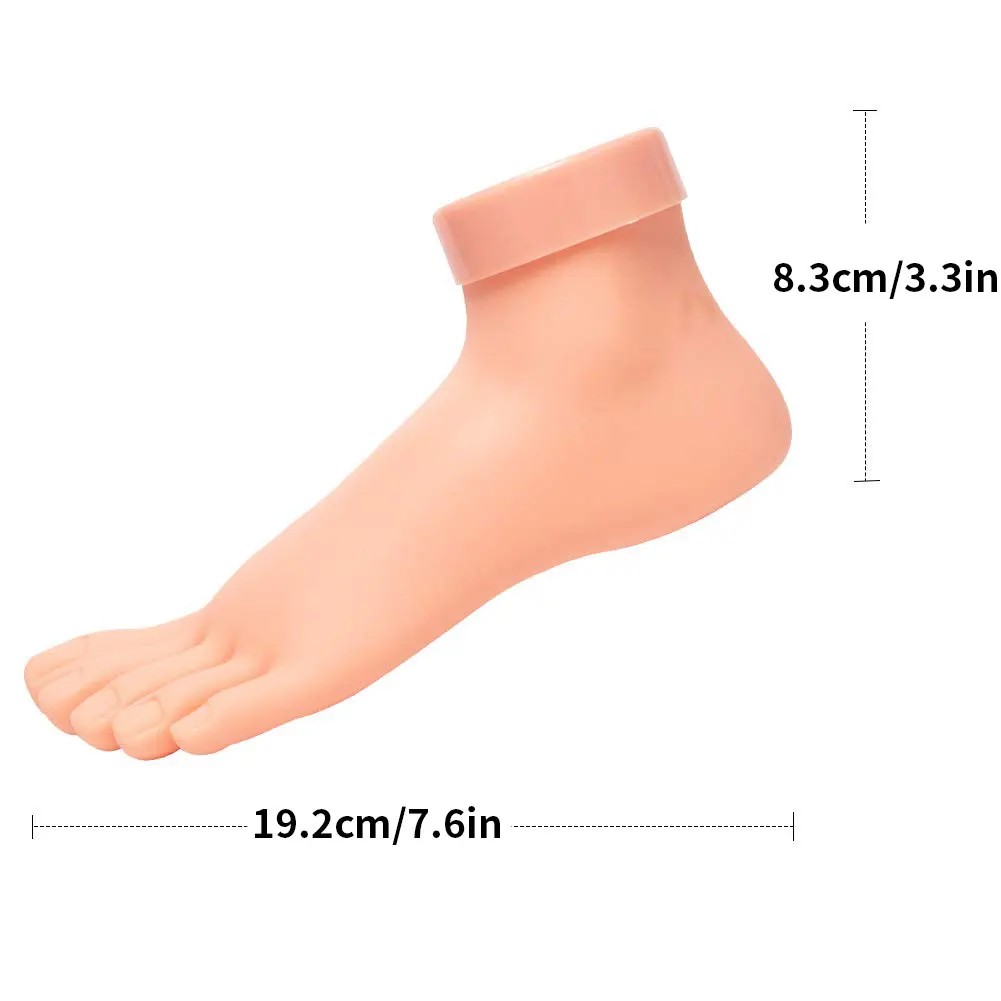 

Foot Model Cloned Silicone Female Fake Nail Display Bone Ankle Rubber Fake Foot Practice Silicone Model Plastic Mannequin