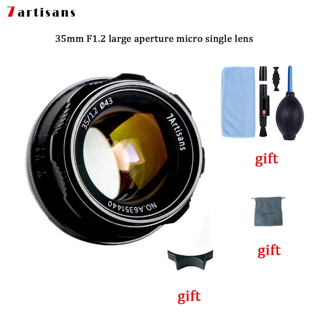 7artisans 35 мм F1.2 Prime объектив для беззеркальной камеры MILC Sony E mount ручная линза Fuji XF с