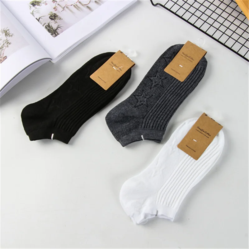 

New adult four seasons men's boat socks breathable sweat absorption casual Stripe Men's boat socks cotton