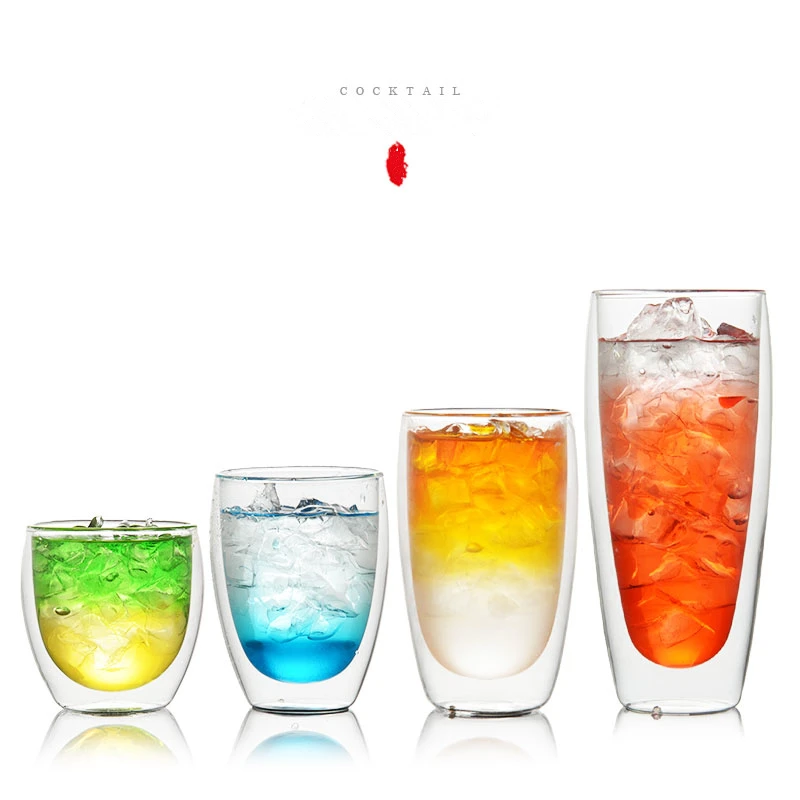 Датская двухслойная стеклянная кружка для кафе офиса дома чая кофе мороженого