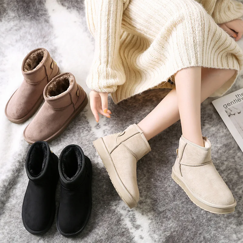 Зимние сапоги женская короткая трубка Новинка 2019 года зимняя обувь из хлопка на