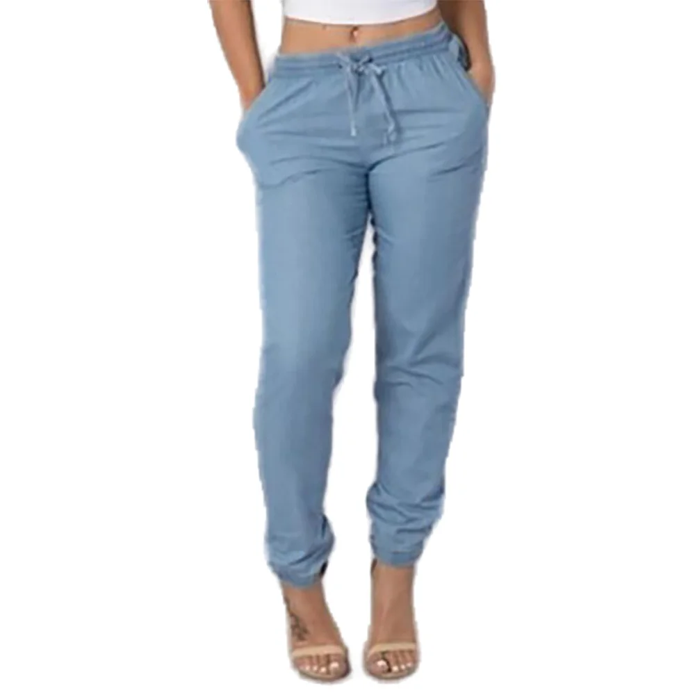 

Женские джинсовые брюки-карандаш большого размера