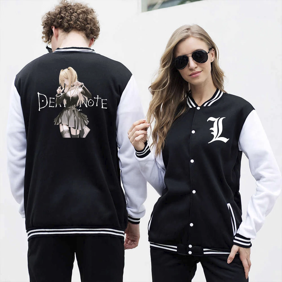 

Death Note 2021 Street Men's Jacket Gothic Graphics Baseball Uniform Jacket Trendy Hip-hop Loose Wild Casual Couples Jacket Tops