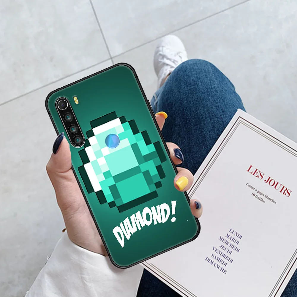 

Game Mini World Sandbox Phone Case Cover Hull For XIAOMI Redmi 7 7A 8 8A 9 9C Note 6 7 8 9 9S K20 Pro K30 black Bumper Tpu Coque