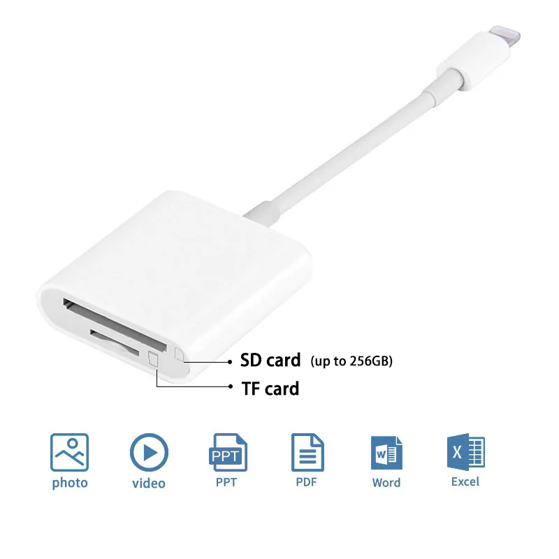 Подходит для мобильного телефона Apple SD/TF кард ридер iPhone XS iPad otg два в одном OTG