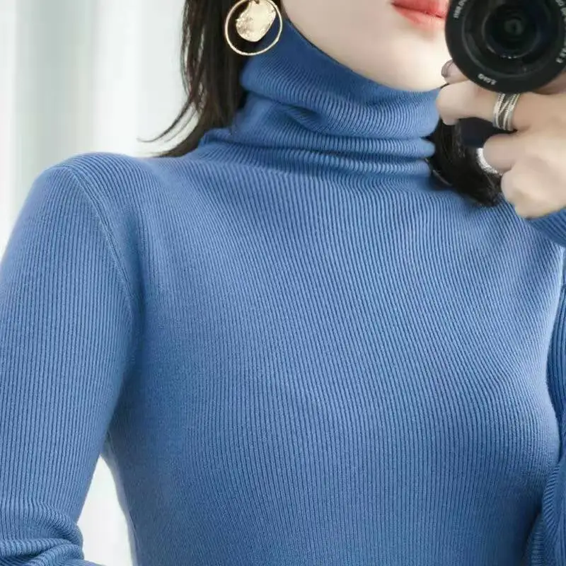 Свитер женский трикотажный с длинным рукавом на осень/зиму | Женская одежда