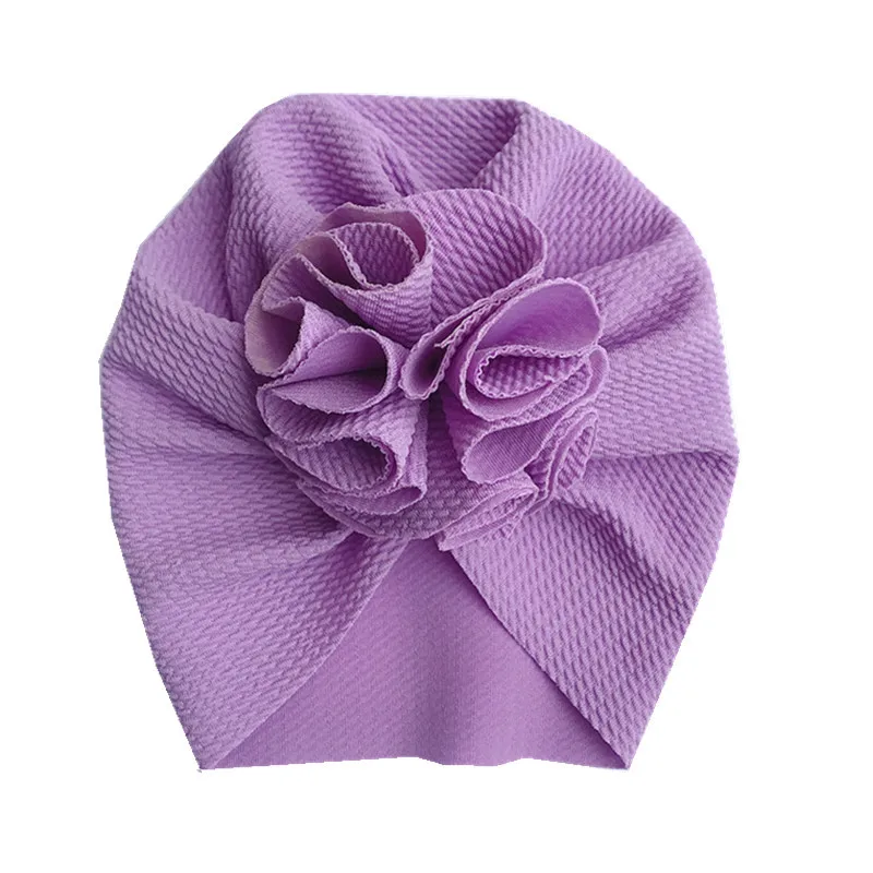 

Fashion 1PCS Flower Baby Hat Newborn Elastic Infant Turban Hats Girls Cotton Kids Children Beanie Cap Headwear Photo Props