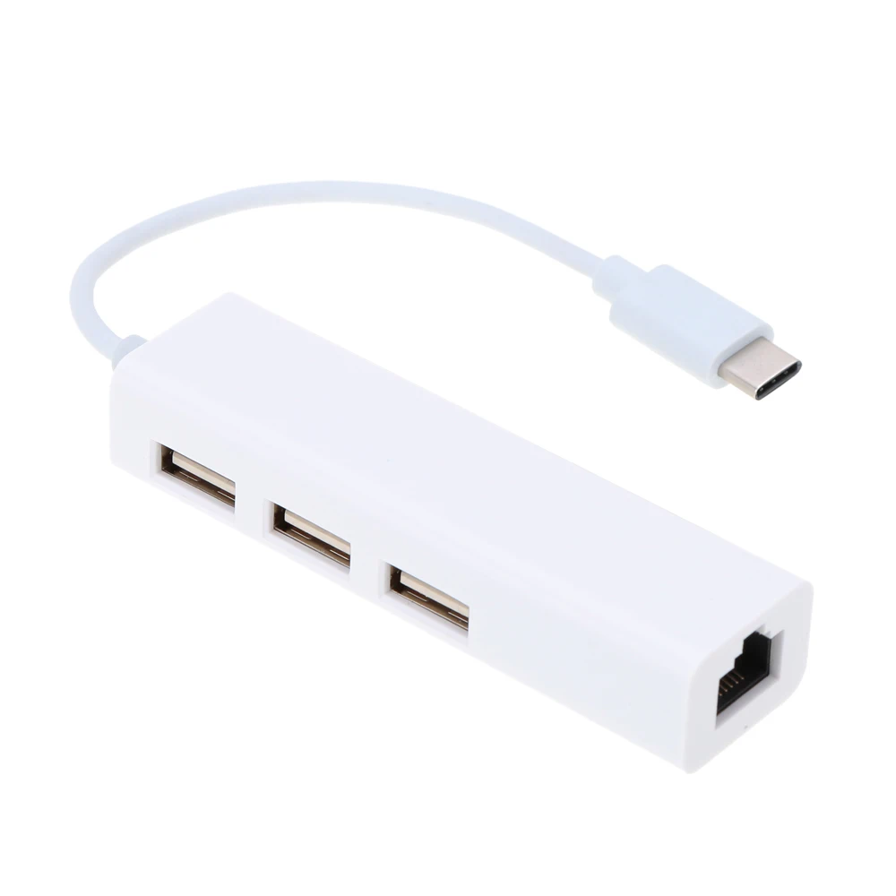 Концентратор USB 3 1 Type C на порта 2 0 сетевой LAN-порт RJ45 зарядный адаптер для