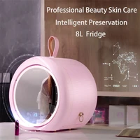 8l beauty mini fridge touch screen temperature display with mirror led lamp makeup skin care refrigerator high quality ce bx27