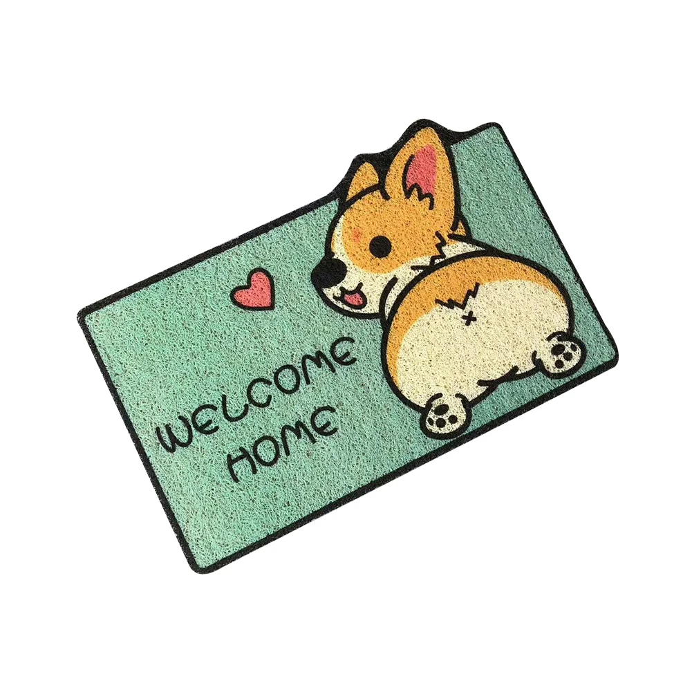 

Cartoon Corgi Door Mats Dirt-Resistant Foot Mats Door Carpets Door Mats Household Door Mats