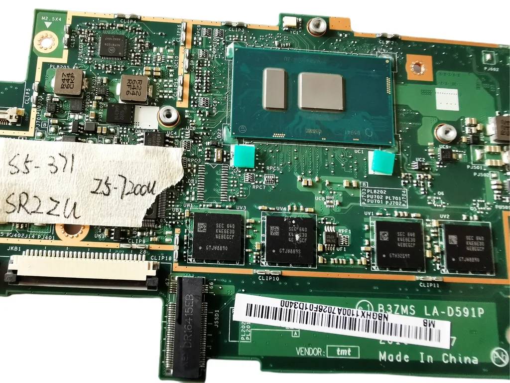 Оригинальный Для ACER S5-371 Материнская плата ноутбука I5-7200U B3ZMS LA-D591P испытанное