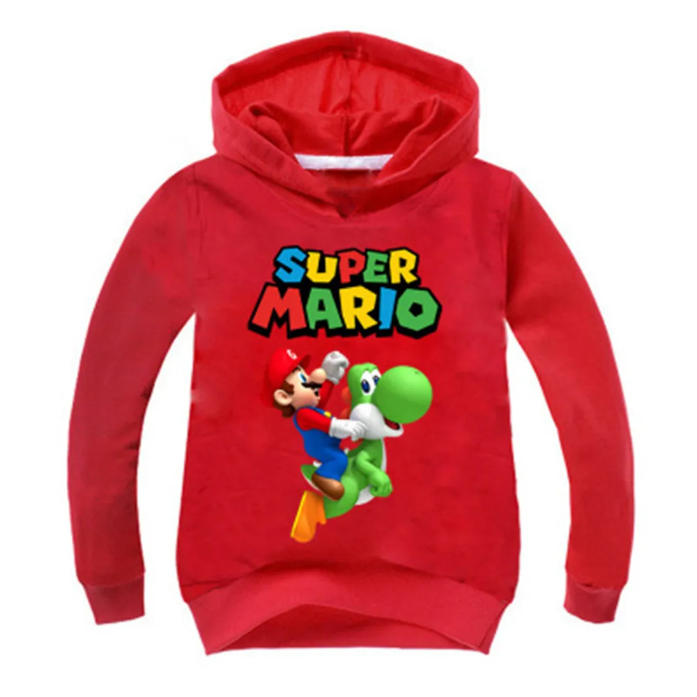 Осенняя детская толстовка с 3D рисунком Супер Марио Толстовка принтом Забавный