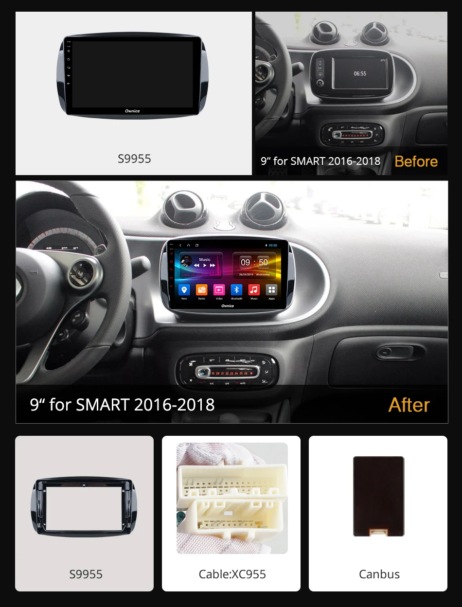Ownice k3 k5 k6 Android 9 0 автомобильный DVD-радиоплеер для Mercedes/Benz/SMART 2016 2017 2018 360 Panorama DSP SPDIF GPS