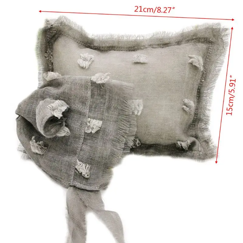 2 шт./компл. для малышей; аксессуары для фотосъемки окрашенный вручную из хлопка и льна шапка-подушка набор новорожденных Подставки для фотографий G99C