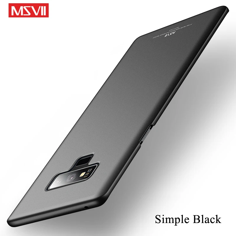 simple black Для samsung Galaxy Note 9 чехол Msvii матовый чехол для samsung Note 10 Plus Note9 чехол PC чехол для samsung Note 8 9 10 чехол - Цвет: simple black