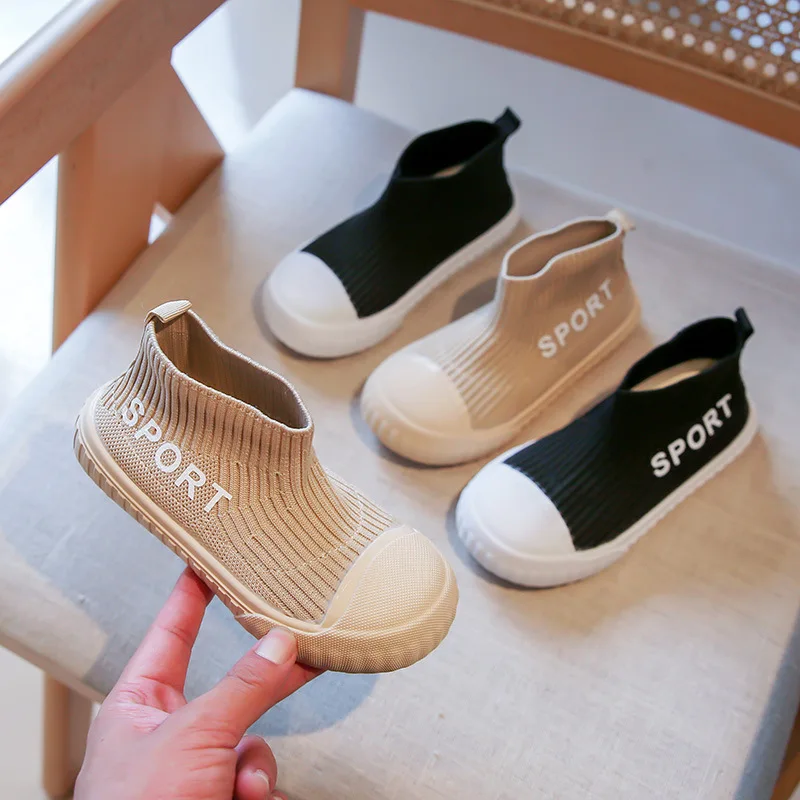 KINE PANDA 1 2 3 4 5 6 Years Old Baby Shoes Kids Sneakers for Girl Children Boys Sport Running Breathable Knitting Slip-on | Детская