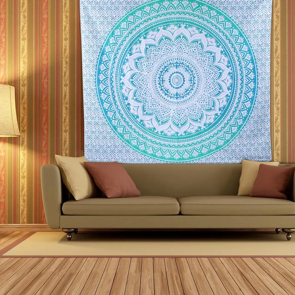 

Large Mandala Indian Tapestry Wall Hanging Bohemian Beach Towel Polyester Thin Blanket Yoga Shawl Mat Blanket