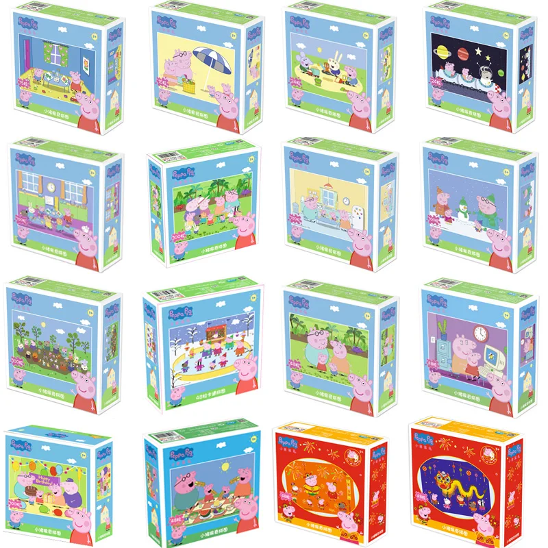 Оригинальный пазл Свинка Пеппа Джордж обучающая игрушка семья друзей