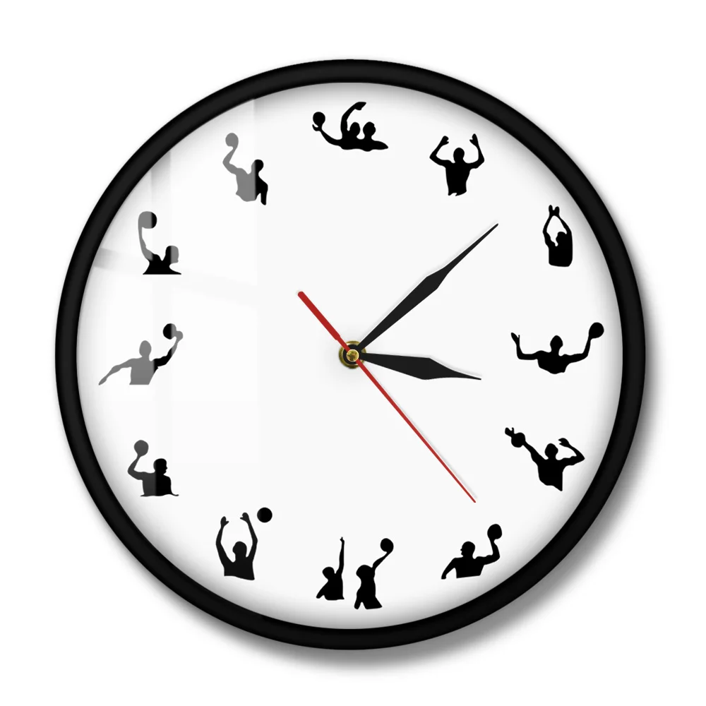 Настенные часы поло в минималистичном дизайне спортивные для соревнований с