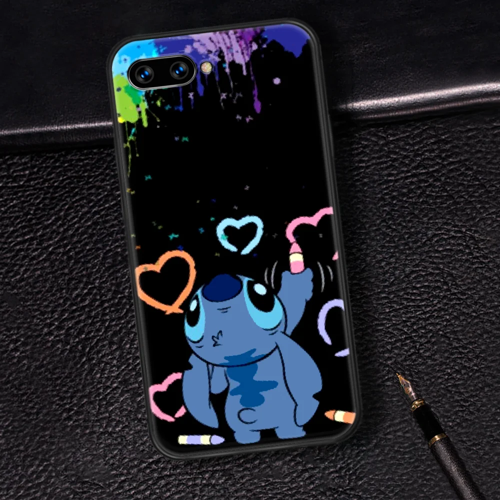 

Cute Cartoon Stitch Phone Case Cover Hull For HUAWEI Honor 6A 7A 7C 8 8A 8S 8x 9 9x 10 10i 20 Lite Pro black Waterproof Luxury