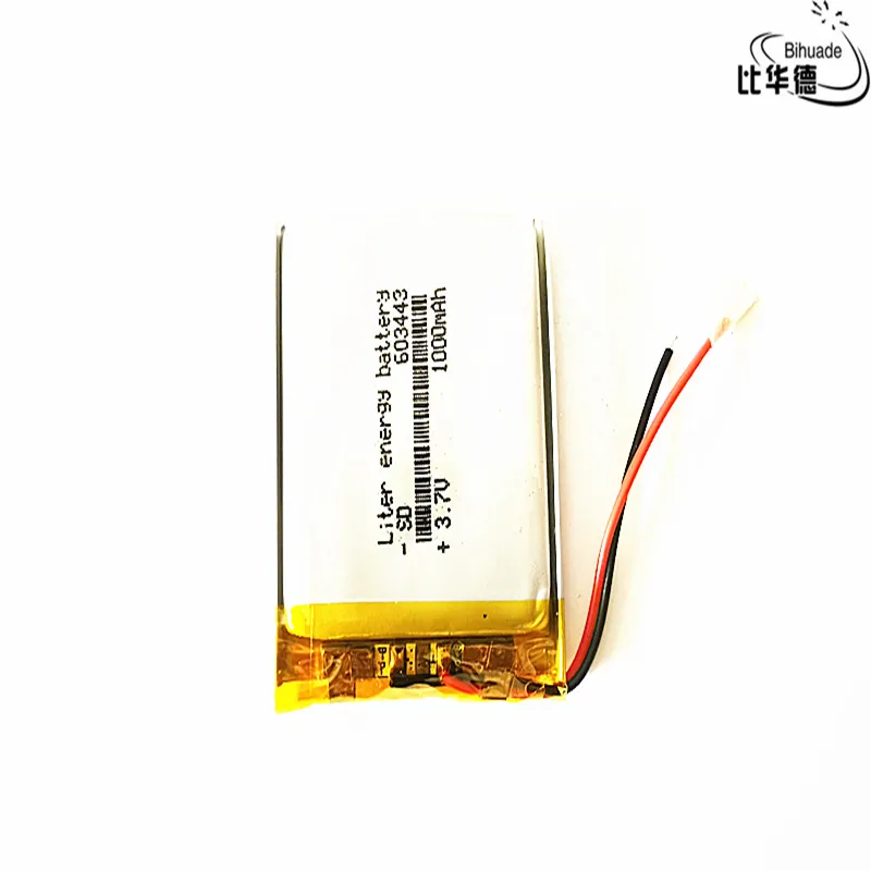 3 7 V 1000mAh 603443 литий полимерный перезаряжаемый ионный аккумулятор для Mp3 MP4 MP5