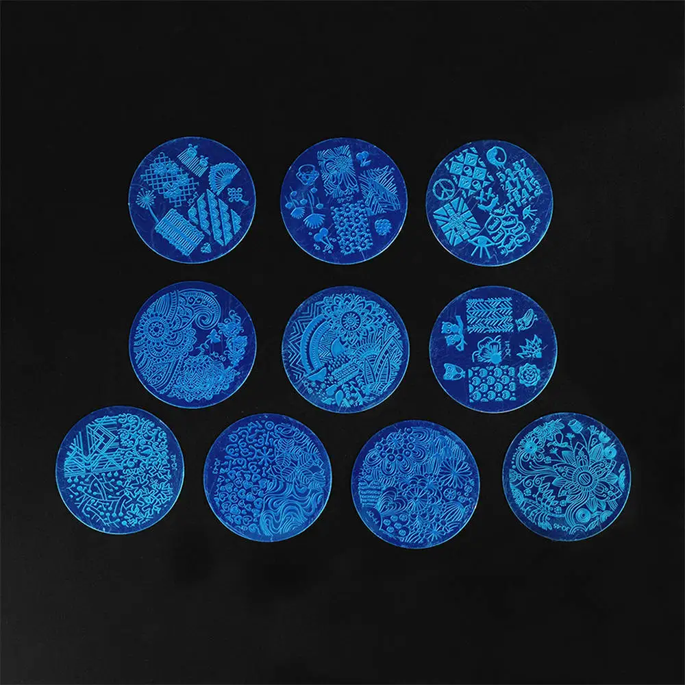 10 шт. пластины для ногтей + 1 силиконовый уплотнитель трафареты дизайна