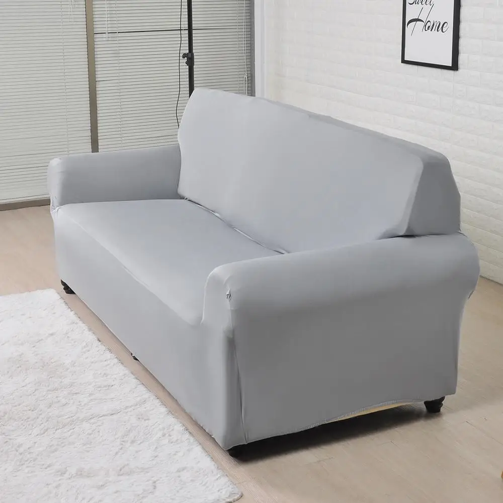 Solid Color Sofa Cover Big Elasticity Stretch Couch Cover Loveseat Sofa Corner Sofa Towel Furniture Cover 1/2/3/4 Seater