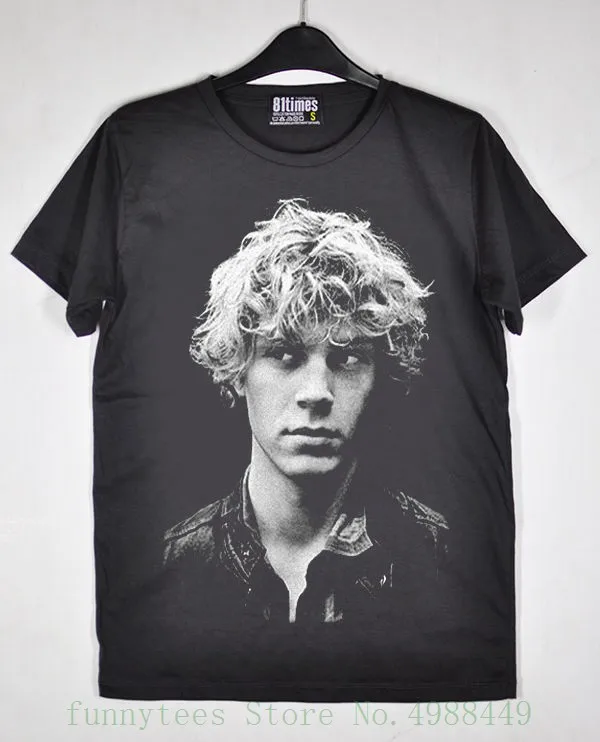 

Evan Peters American Actor Superhero Film Dark Gray Unisex Cotton T Shirt S Xxl New T-Shirt Anime Fashion T Shirts