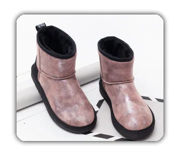 [DEAT] Round Toe Fur Spliced Personality Casual Velvet Shoes Women Short Snow Boots New Spring Autumn Fashion Tide 10E216