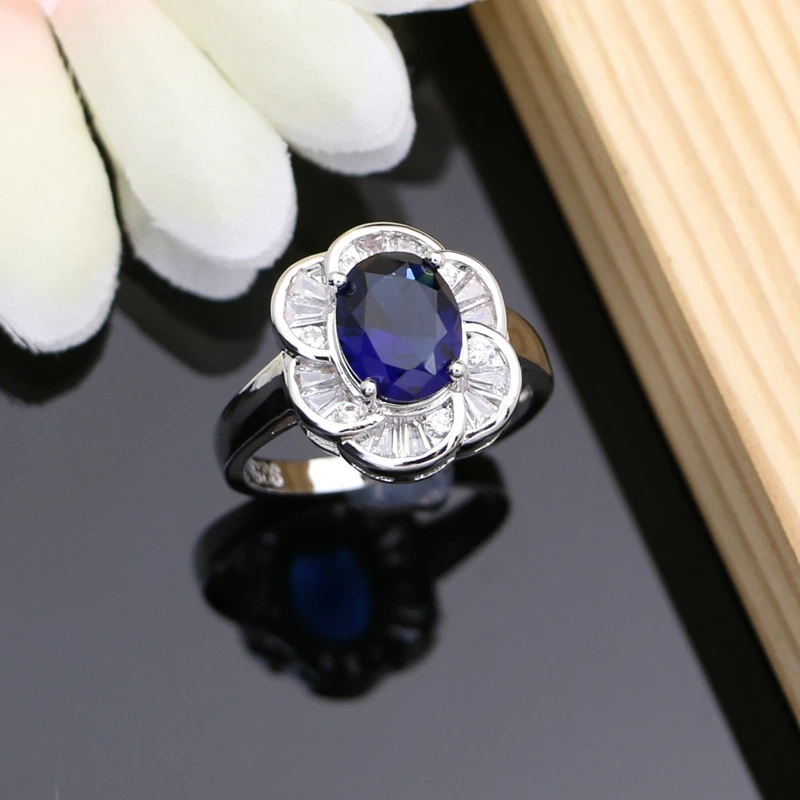 Комплект из колье серёг и кольца серебра 925 пробы|cz jewelry set|jewelry sets for womenjewelry |