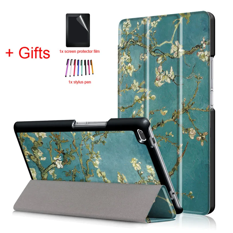 XH Из искусственной кожи чехол Чехол для lenovo Tab4 Tab 4, 8 TB-8504x TB-8504F TB-8504N TOUCHBeauty TB-850 4, 8 дюймов планшет Funda Чехол-книжка на магните чехол+ Защитная пленка на экран+ подставка для ручек - Цвет: XH