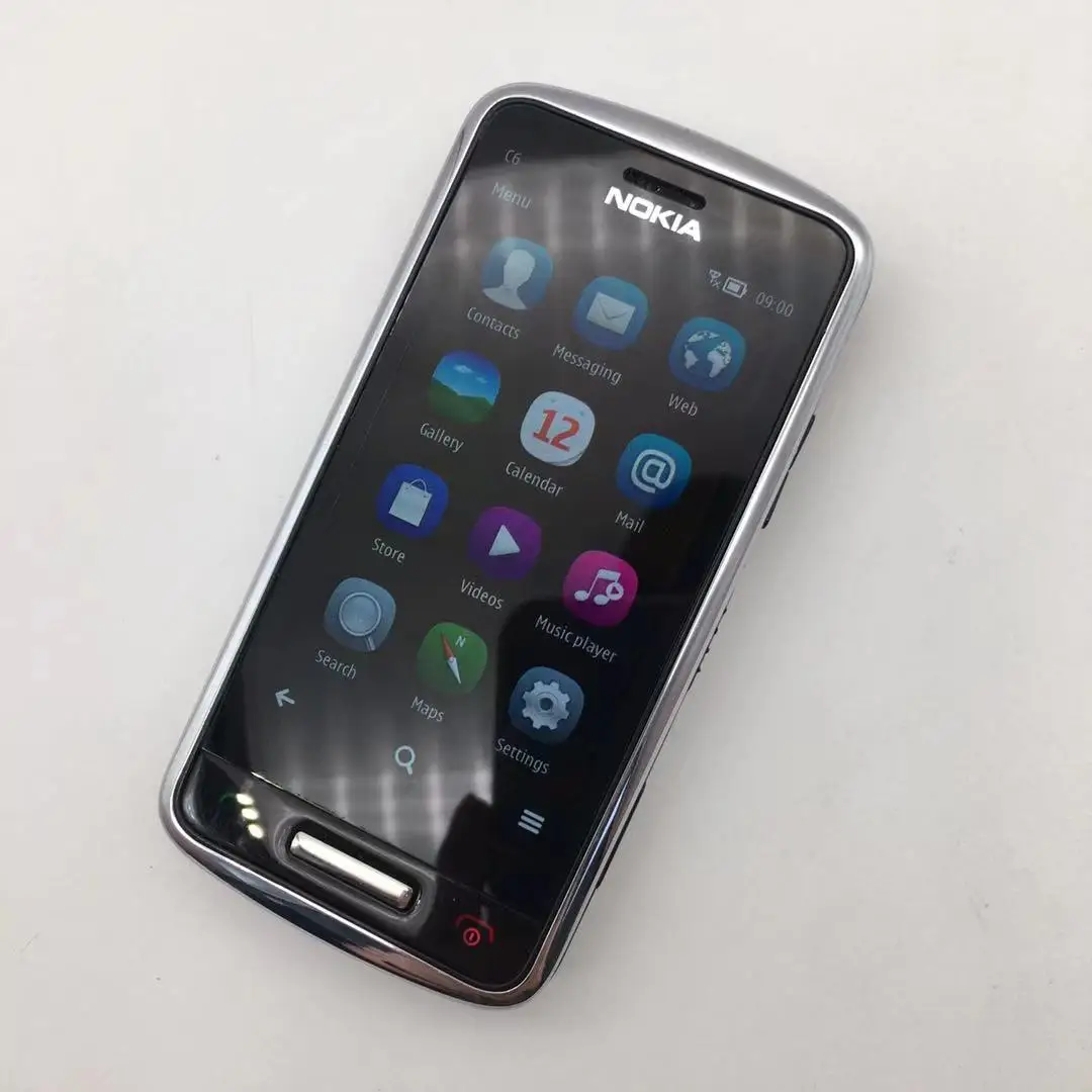 nokia c6 01 refurbished origina unlocked 3 2inch cell mobile phone gsm 3g wifi gps 8mp 1gb internal memory free shipping free global shipping
