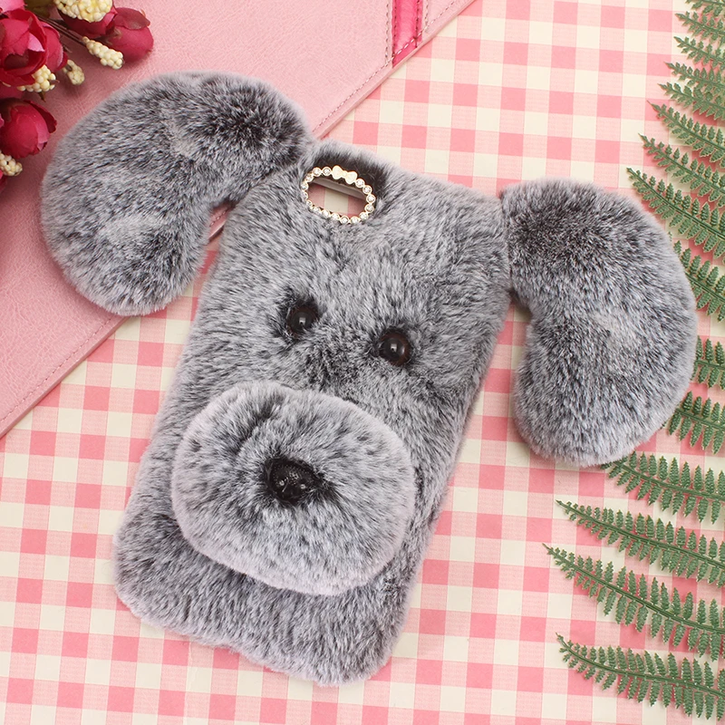 Забавный пушистый Подарочный Стильный чехол с длинными волосами счастливой