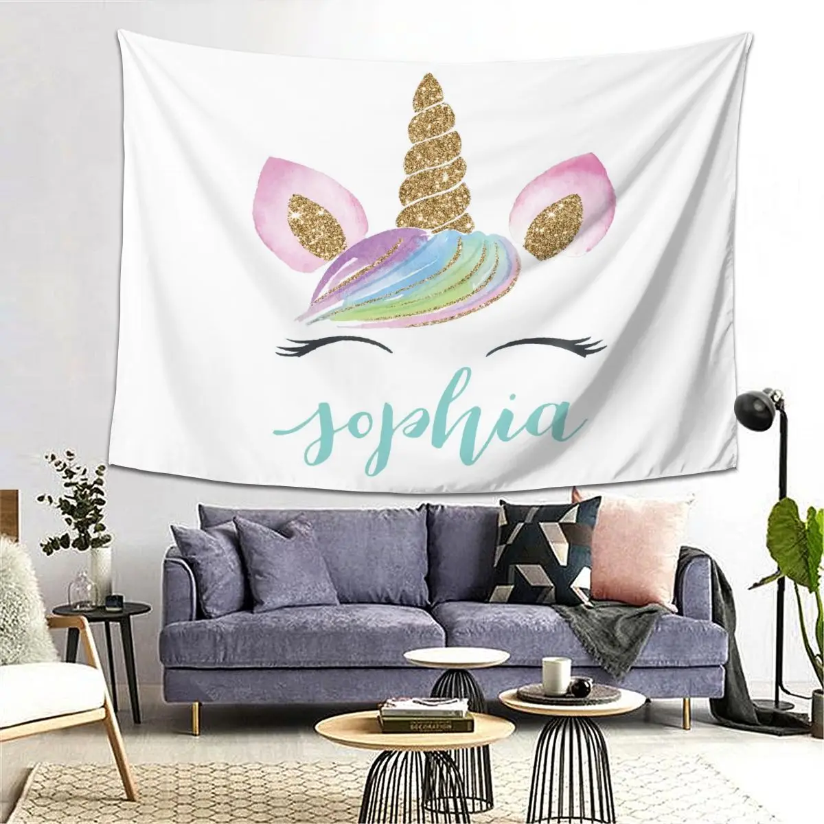 Единорог дешевый мандала печатный богемный настенный гобелены художественный