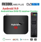 2020 MECOOL M8S плюс гибридный ТВ 4k комбо DVB TT2 2GB16GB Android 9,0 ТВ Box Amlogic S905X2 Смарт ТВ коробка H.265 Декодер каналов кабельного телевидения