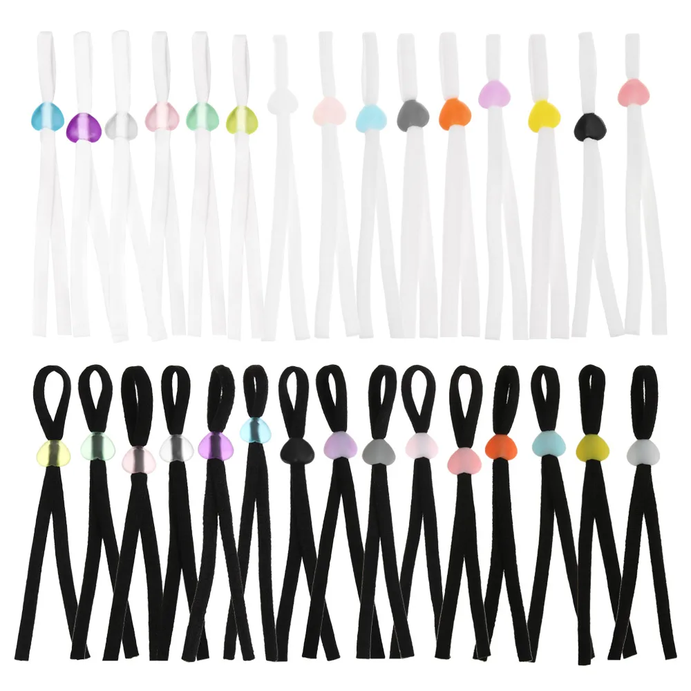 50 шт любовь Мягкие силиконовые формы жгутовые застежки с веревкой Регулируемый