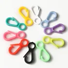 50 шт., пластиковые разноцветные застежки-карабины