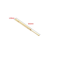 100pcs r75 3w electronic test tool brass tube spring test probe needle tube outer diameter 1 32mm total length 26 2mm test probe