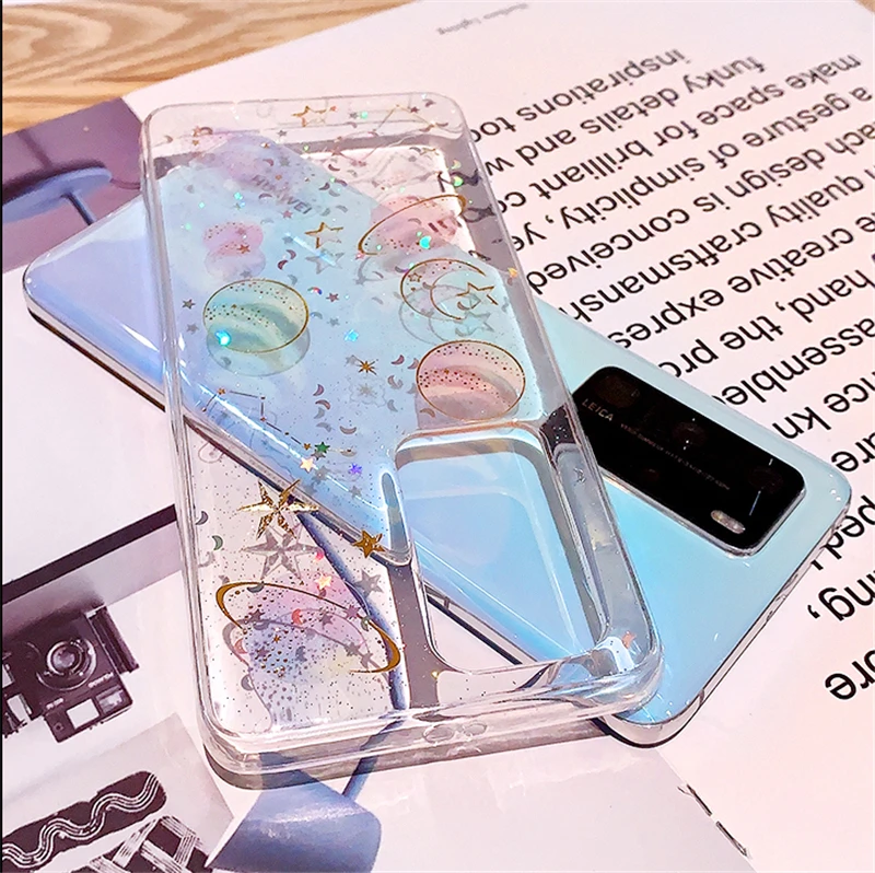 Для Samsung Galaxy A6 A8 плюс J4 J6 A9 A7 2018 чехол блеск планета Мягкий силиконовый J7 J5 J3 J2 Prime Pro