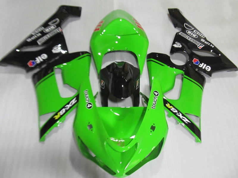 Подходит для Kawasaki ZX6R Обтекатели 2005 2006 комплект пластиковых деталей кузова 05 06 ZX 6R