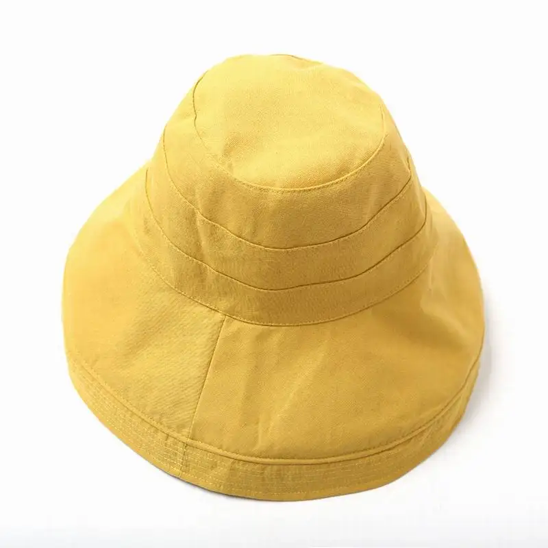 Шляпа от солнца Женская весенне-летняя складная однотонная с широкими полями