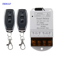 433mhz wireless remote switch ac 110v120v220v 30a 1ch relay rf remote control light switches for pump security systems